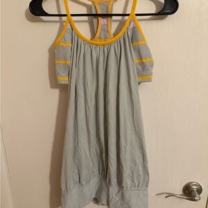 Lululemon Gray and Yellow Strappy Dress